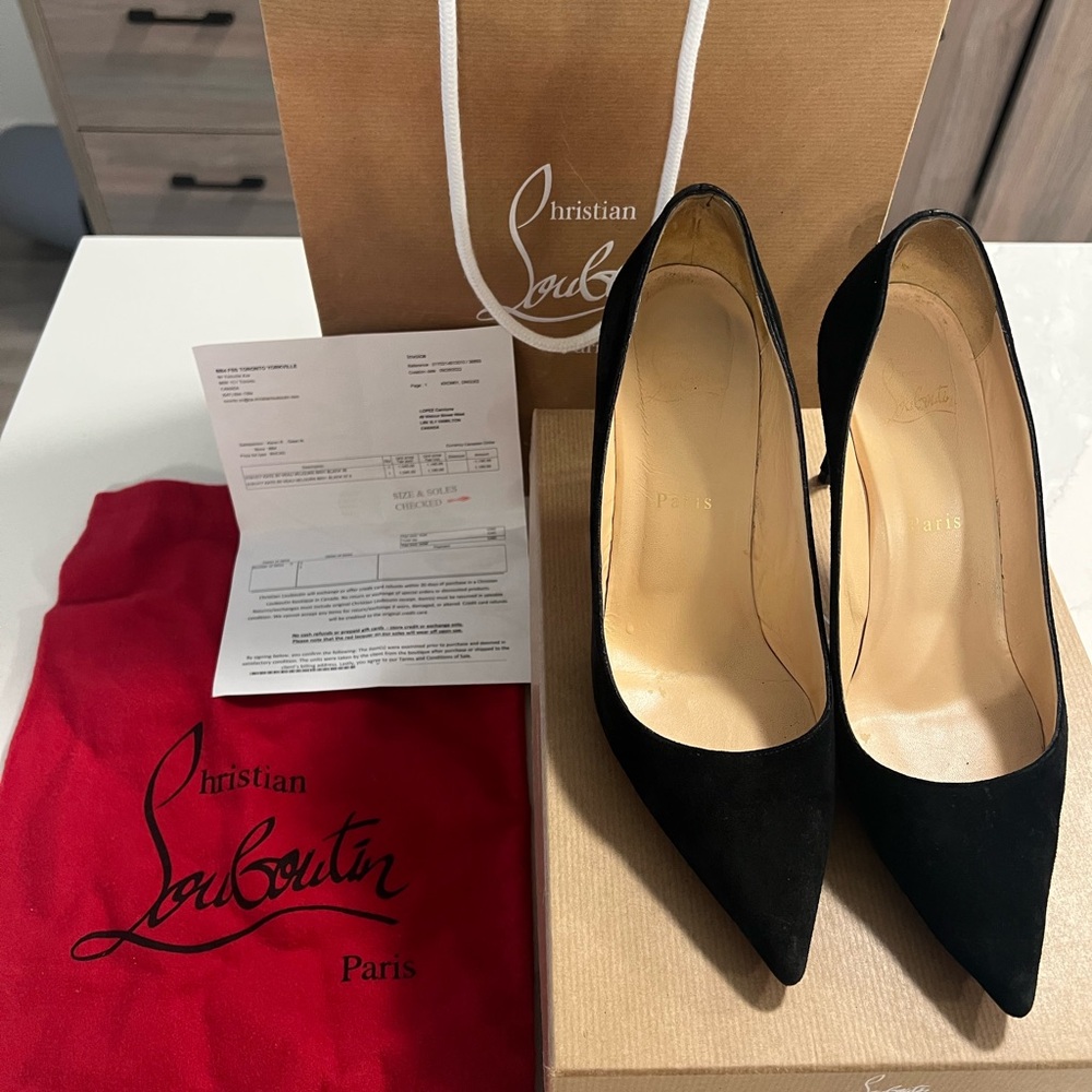 Christian Louboutin Kate 85 mm Women's Velour Heels